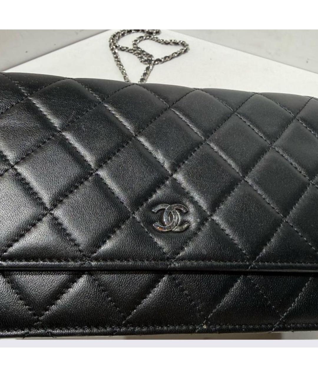 CHANEL Черная кожаная сумка через плечо, фото 2