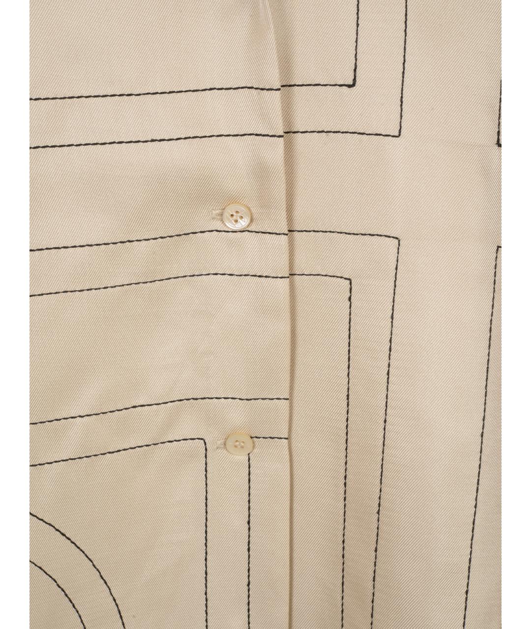 TOTEME Бежевая шелковая рубашка, фото 3