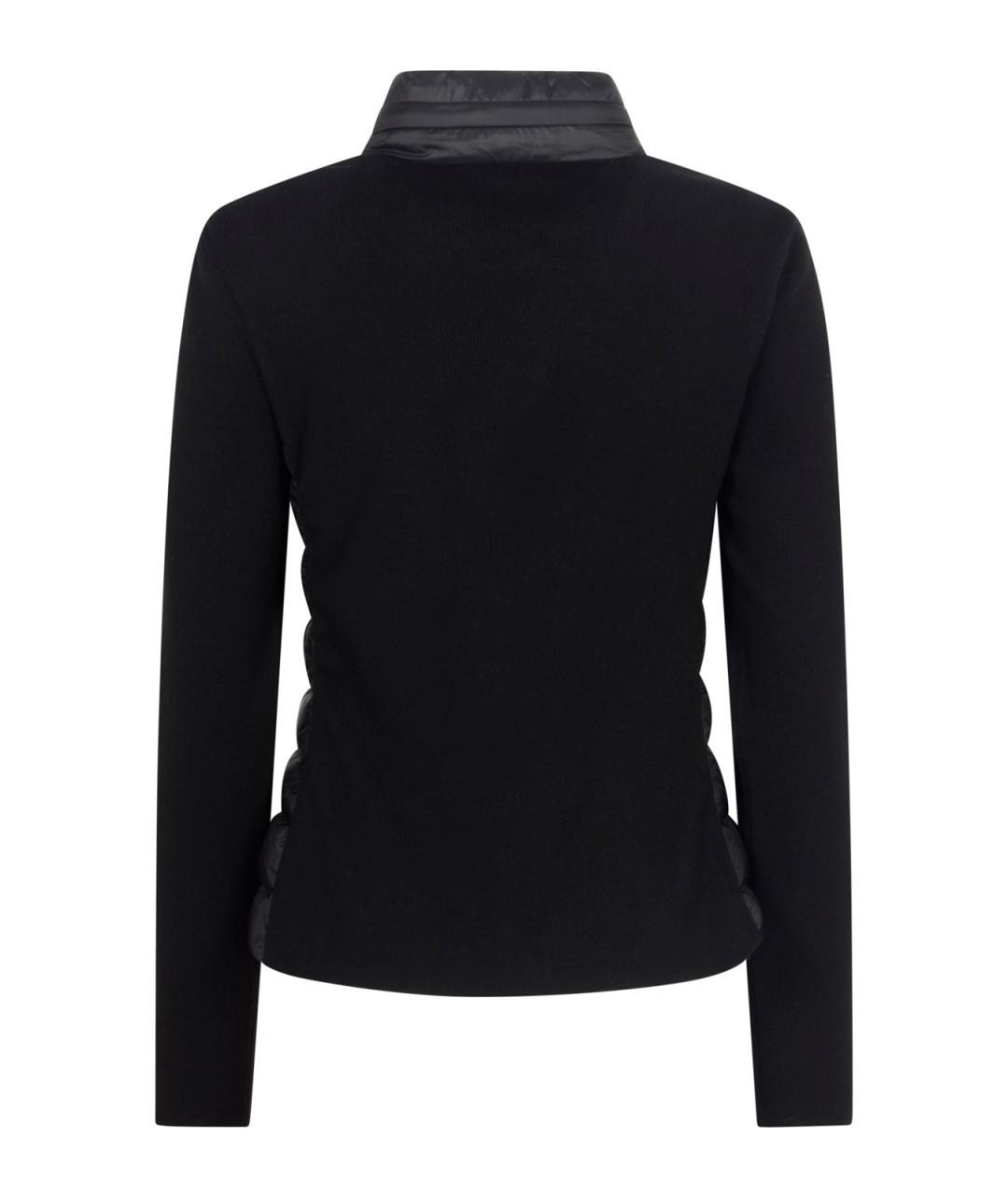 MONCLER Черный полиэстеровый кардиган, фото 2