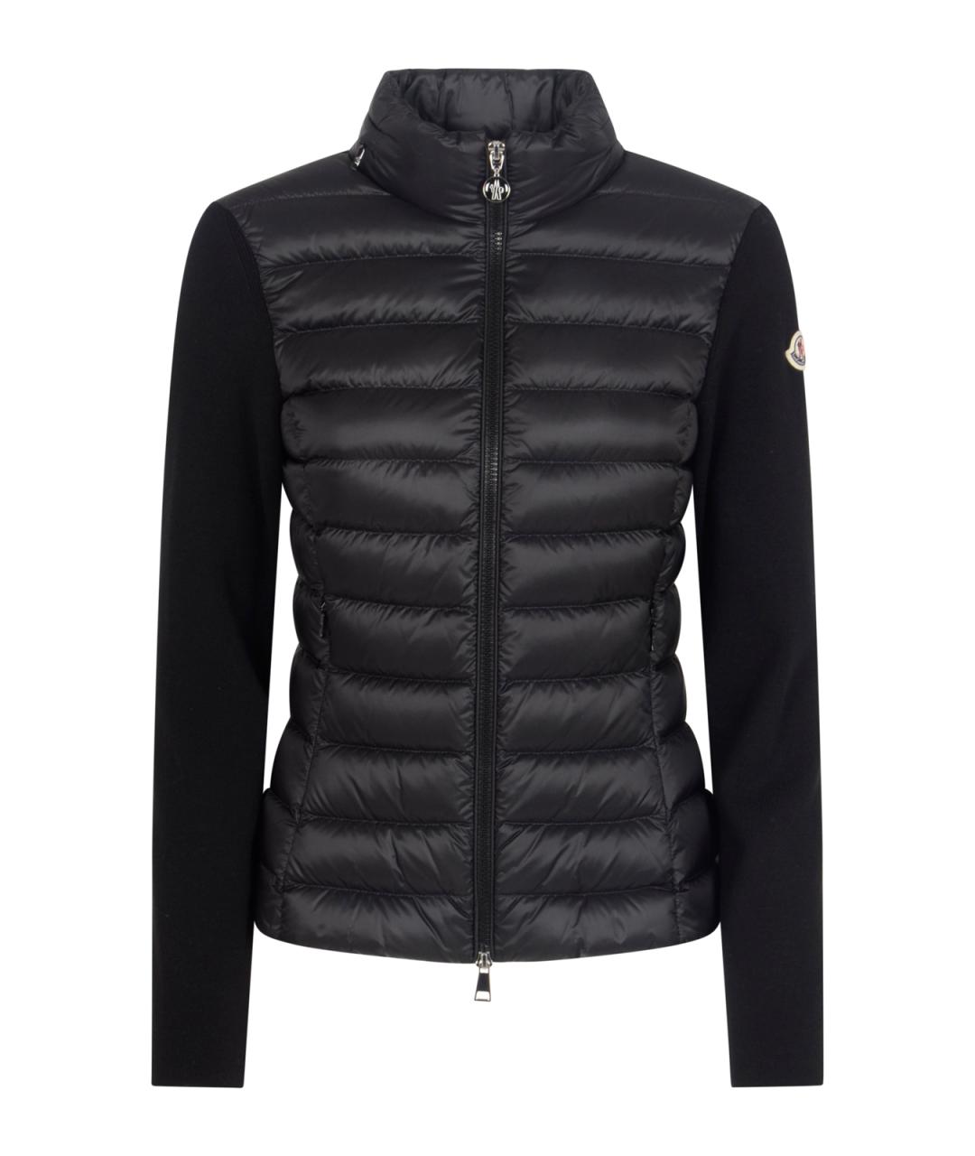 MONCLER Черный полиэстеровый кардиган, фото 1