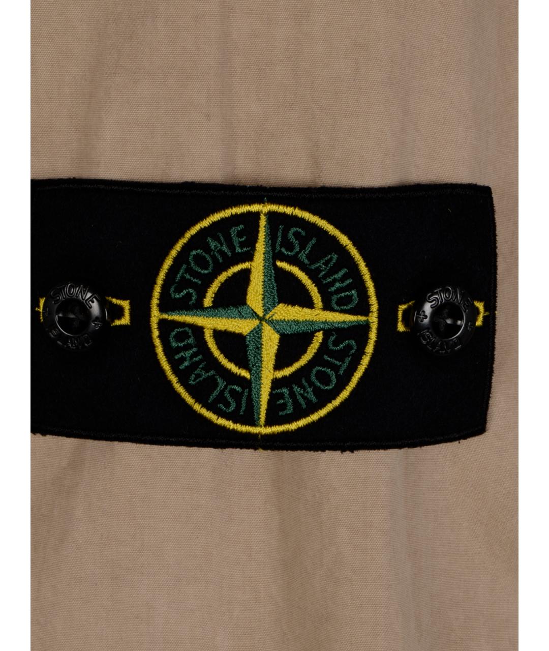 STONE ISLAND Бежевая хлопковая кэжуал рубашка, фото 3