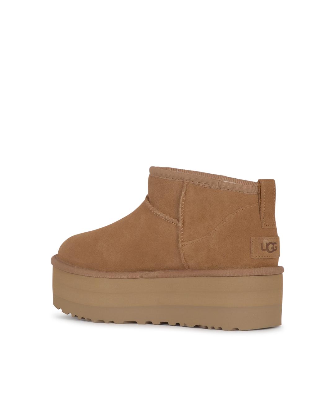 UGG AUSTRALIA Коричневые нубуковые ботинки, фото 3