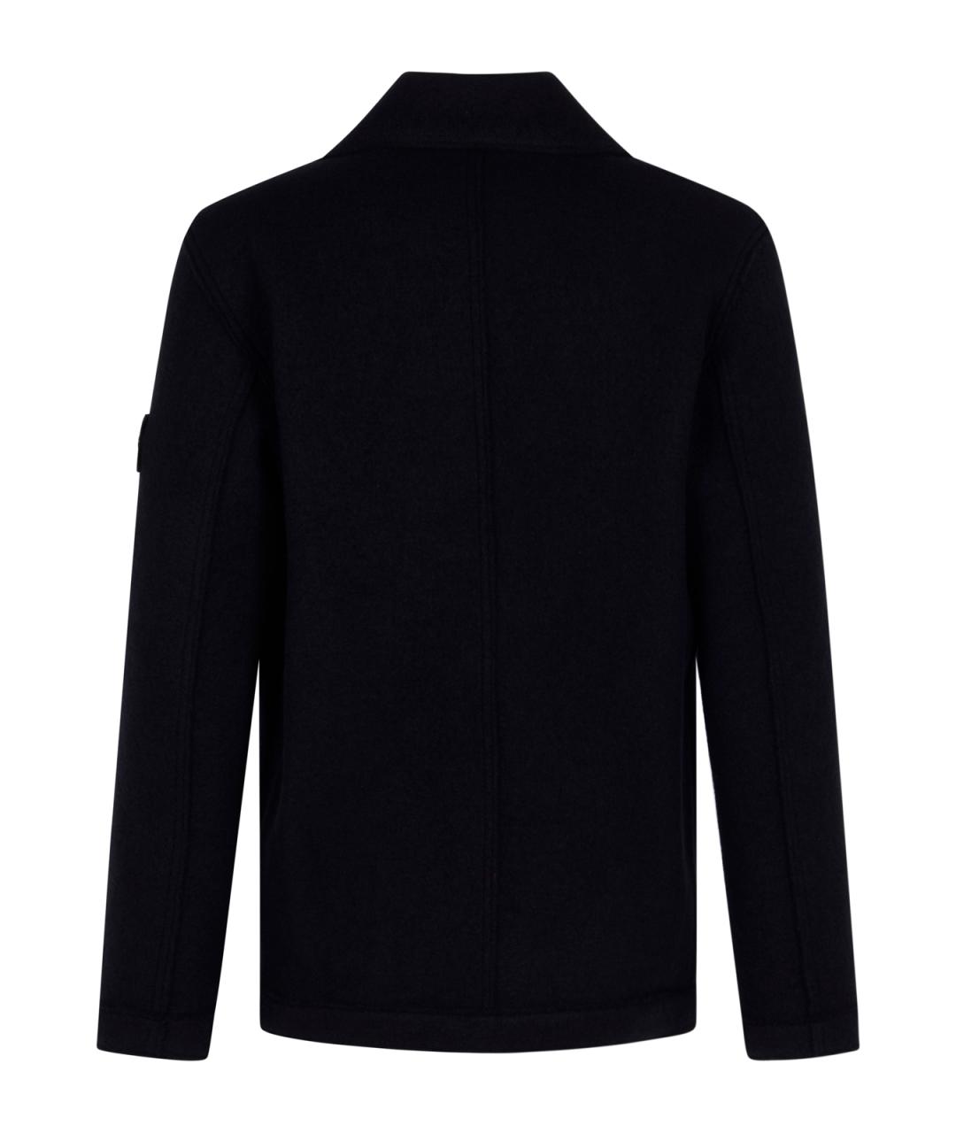 STONE ISLAND Синее шерстяное пальто, фото 2