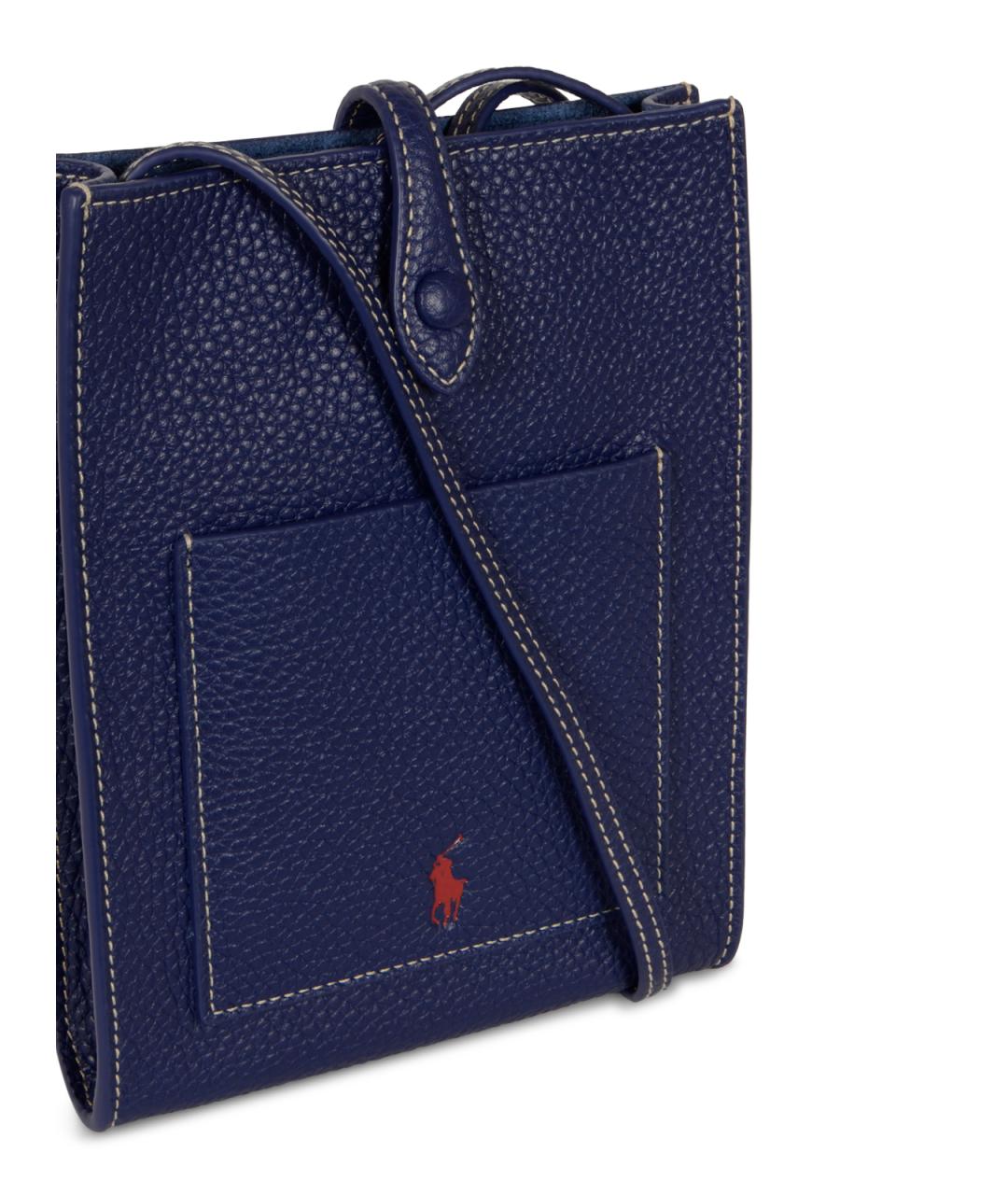 POLO RALPH LAUREN Темно-синий кожаный кошелек, фото 4