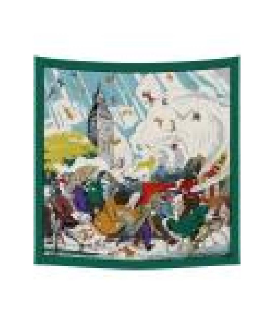 BURBERRY Мульти шелковый платок, фото 1