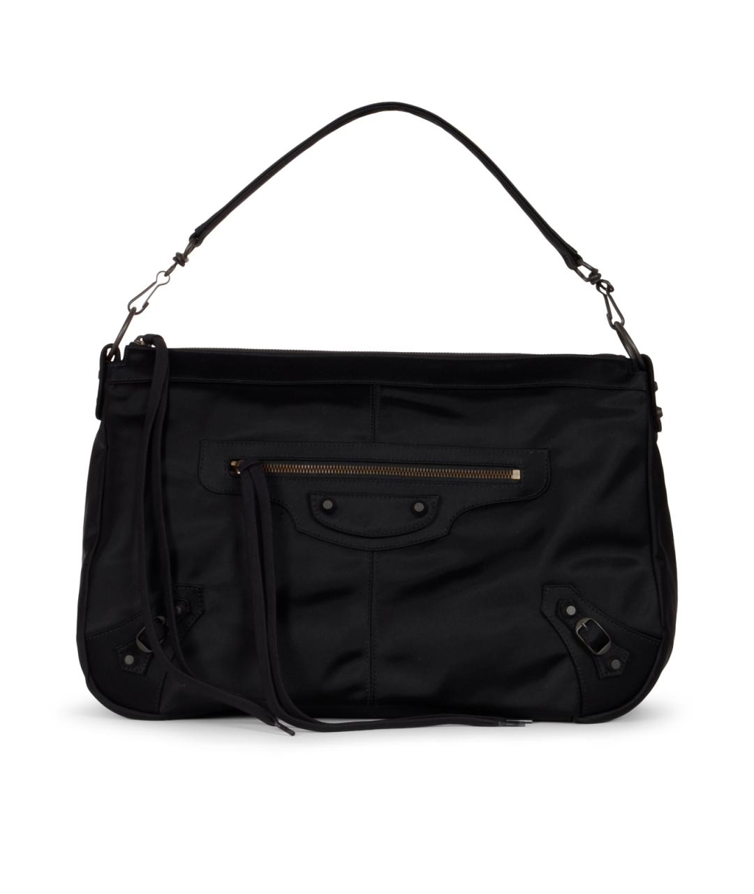 BALENCIAGA Черная тканевая сумка на плечо, фото 1