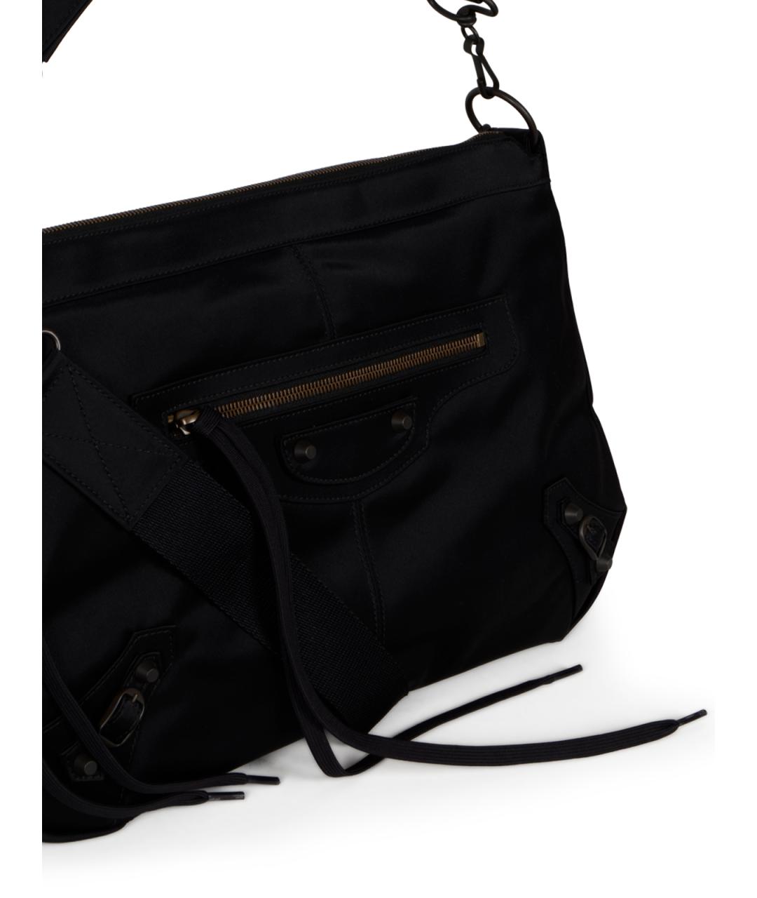 BALENCIAGA Черная тканевая сумка на плечо, фото 4