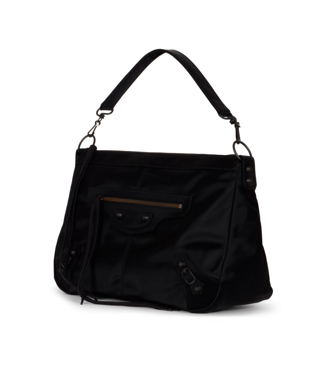 BALENCIAGA Черная тканевая сумка на плечо, фото 2