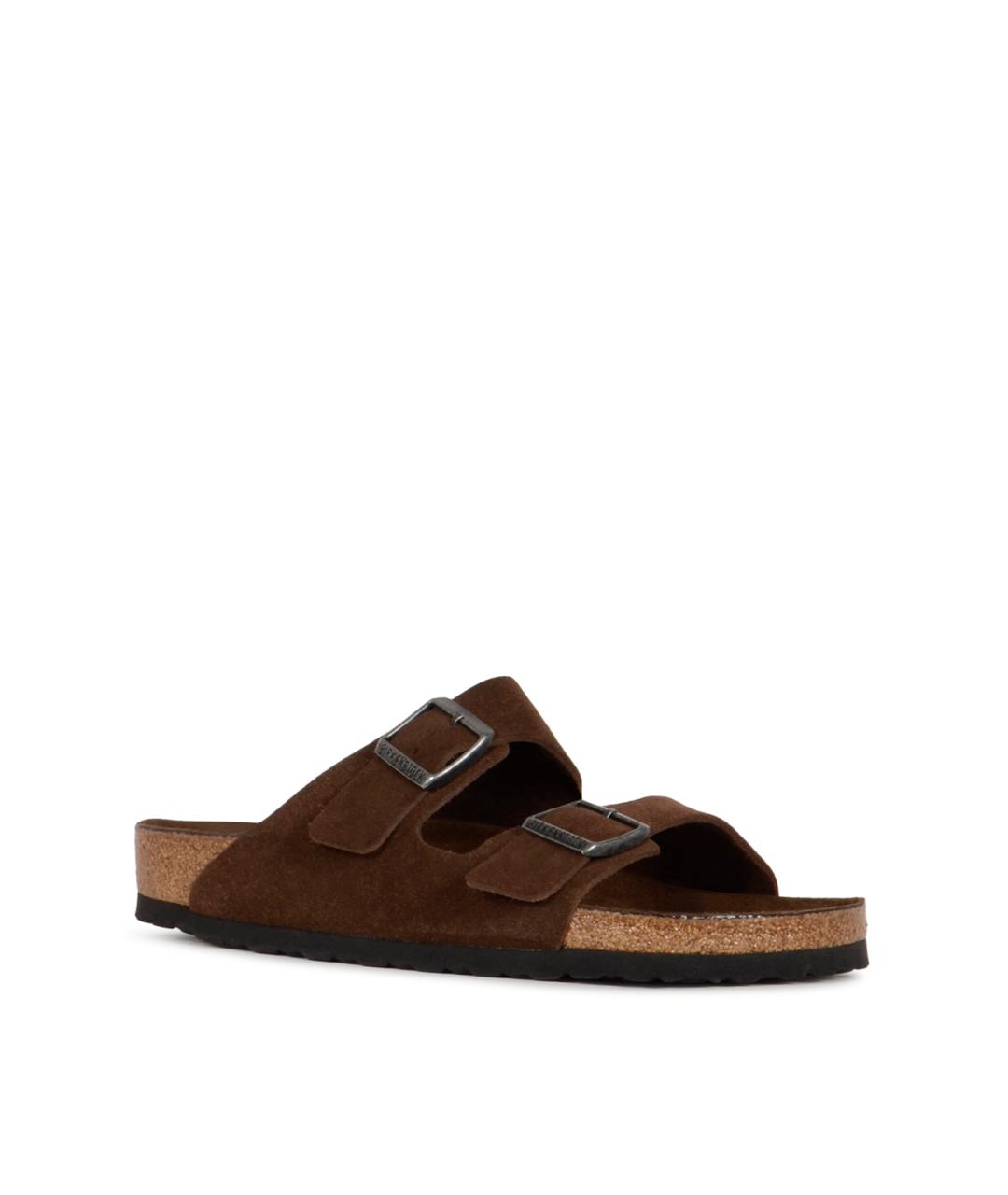 BIRKENSTOCK Коричневые кожаные сандалии, фото 2