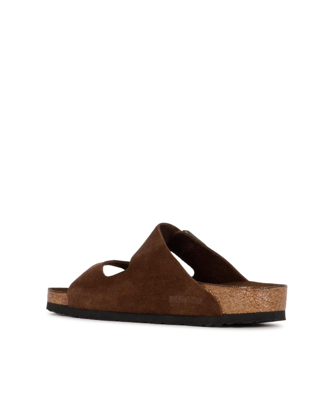 BIRKENSTOCK Коричневые кожаные сандалии, фото 3