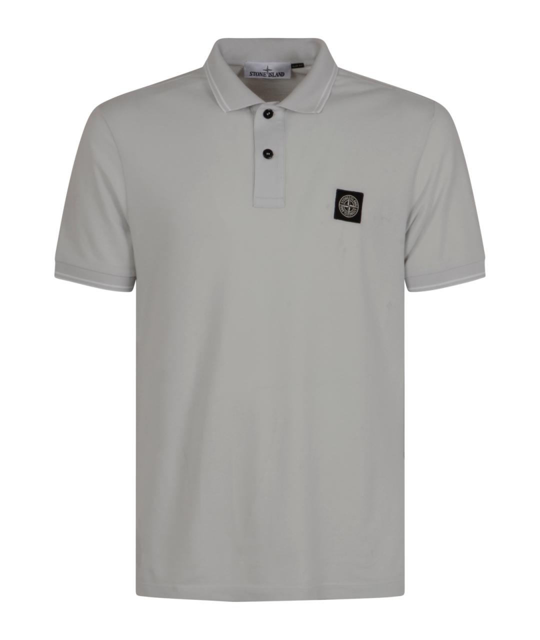 STONE ISLAND Синее хлопковое поло с коротким рукавом, фото 1
