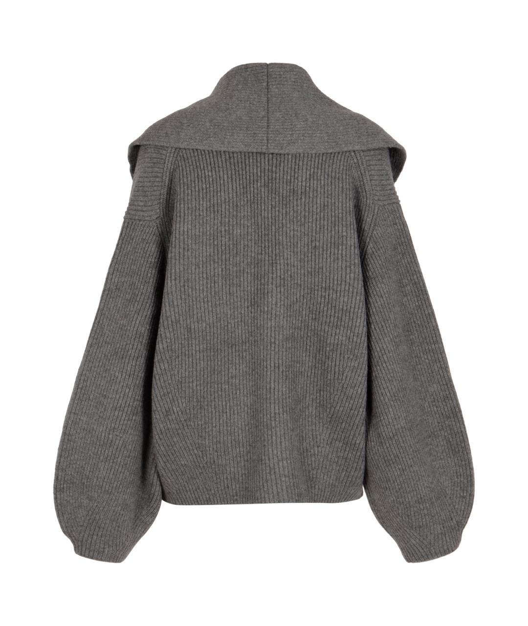 TOTEME Серый шерстяной кардиган, фото 2