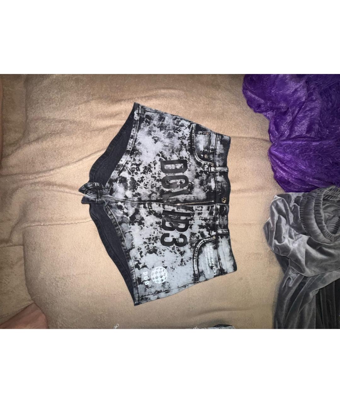 DOLCE&GABBANA Черные деним шорты, фото 6