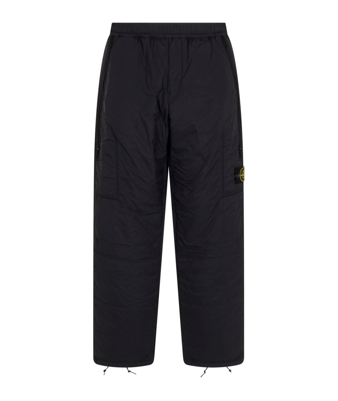 STONE ISLAND Черные полиамидовые повседневные брюки, фото 1