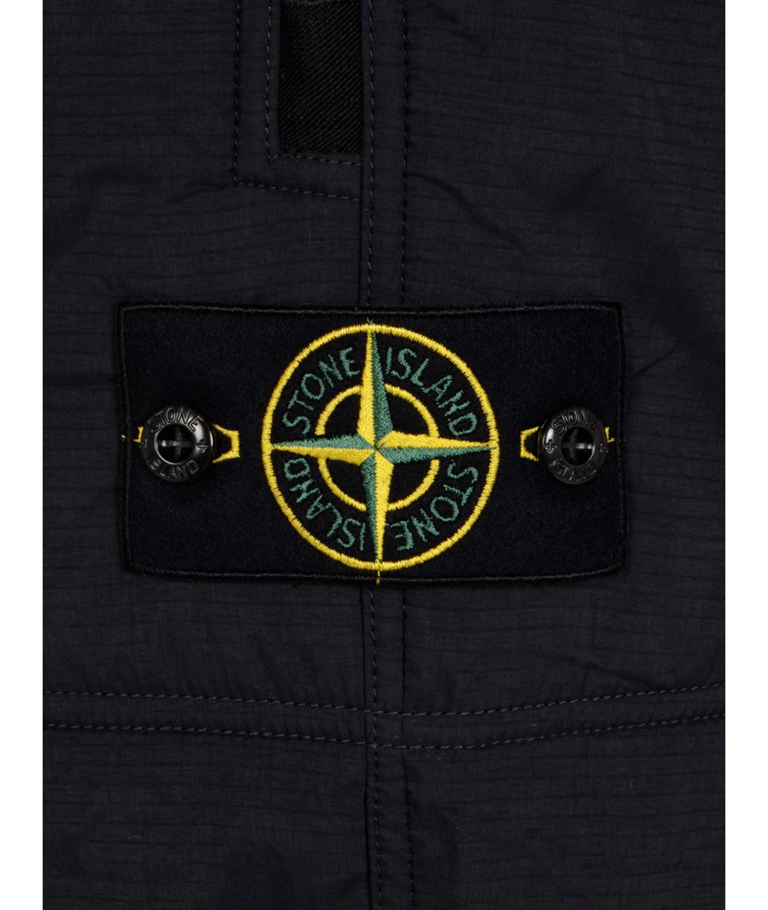 STONE ISLAND Черные полиамидовые повседневные брюки, фото 3