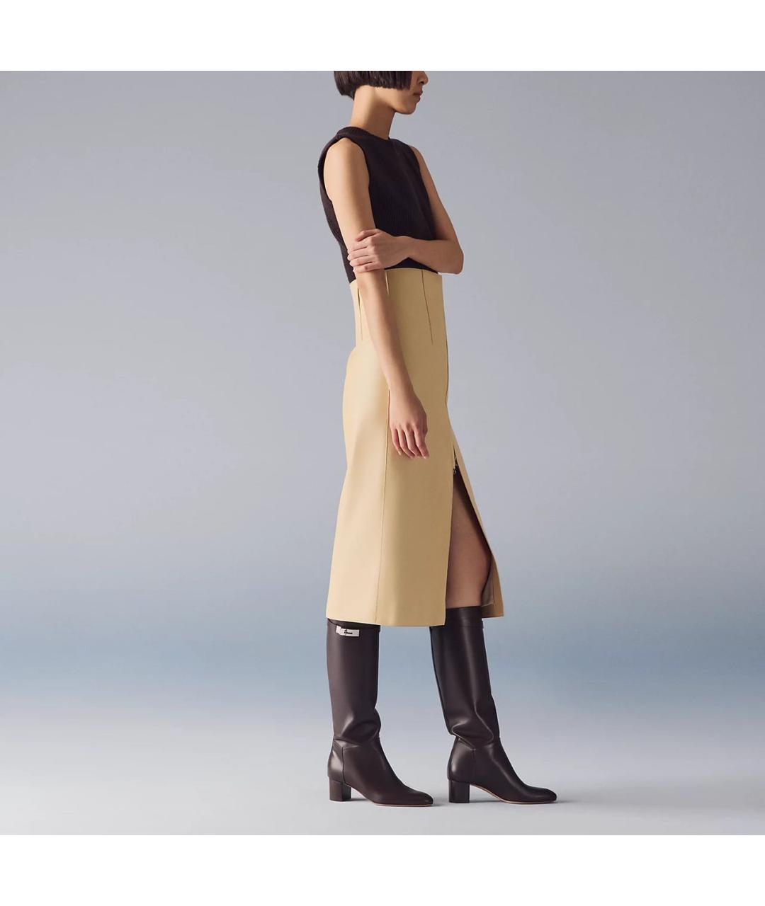 HERMES Коричневые кожаные сапоги, фото 3