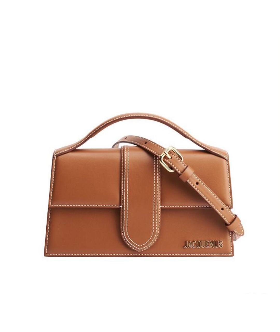 JACQUEMUS Коричневая кожаная сумка через плечо, фото 9