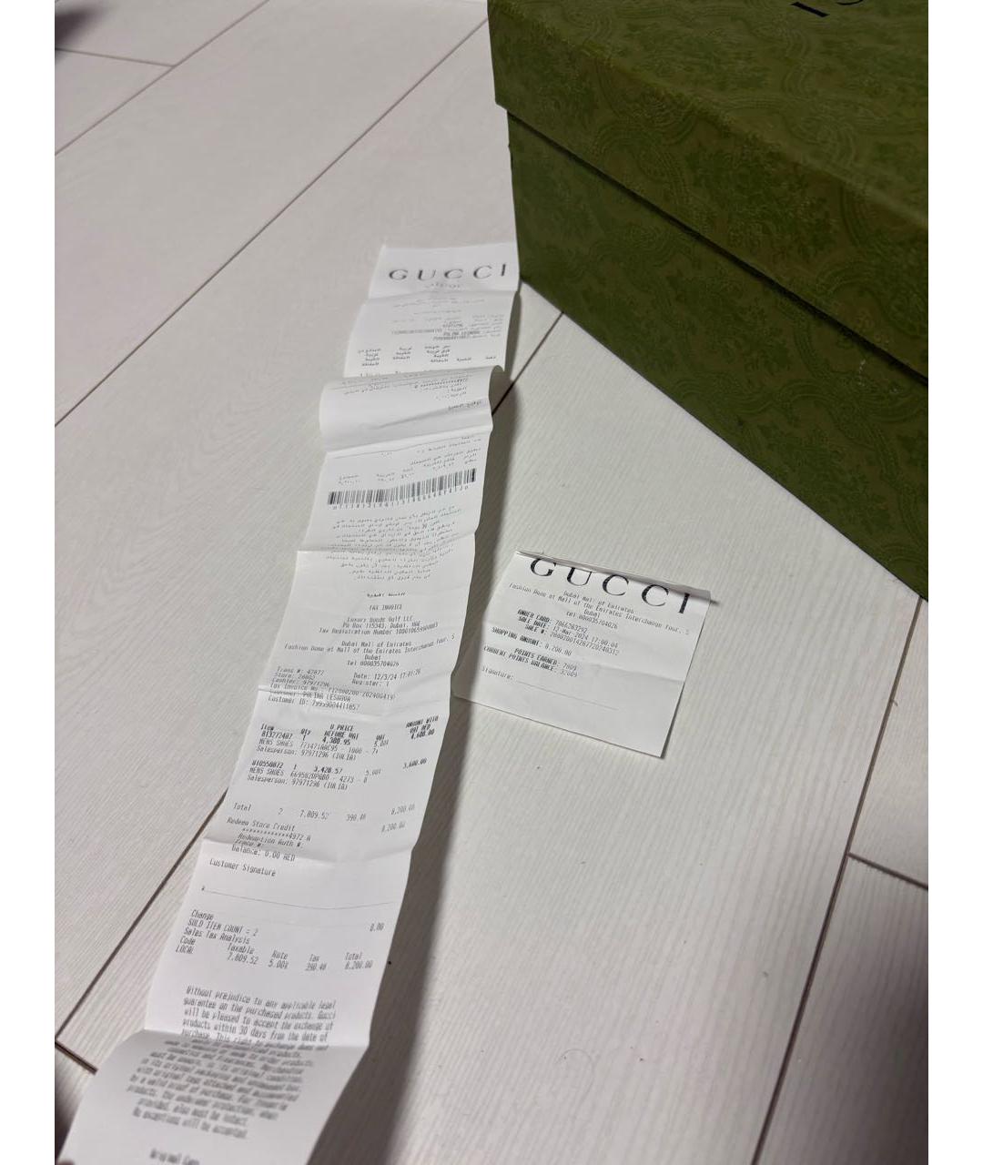 GUCCI Темно-синие кожаные низкие кроссовки / кеды, фото 6