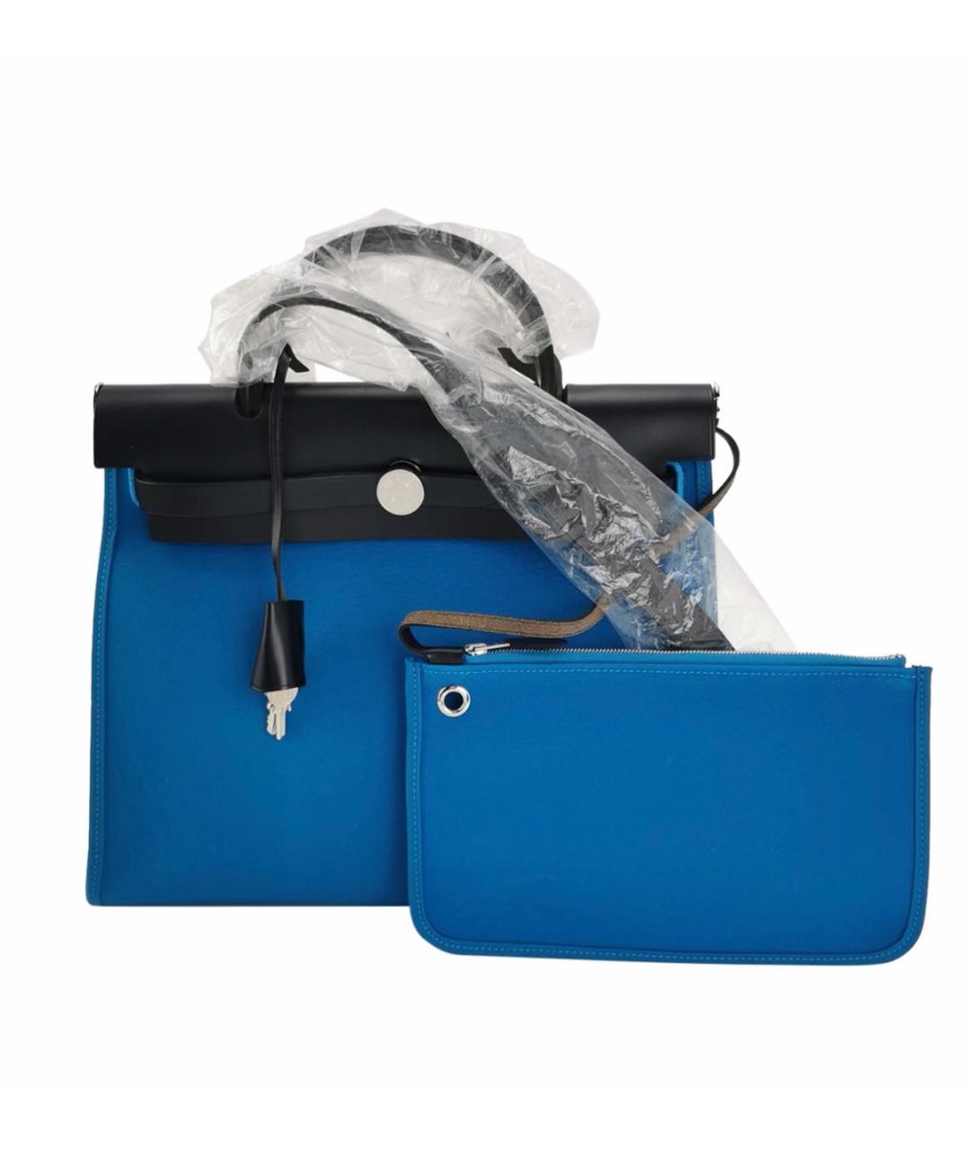 HERMES Синяя тканевая сумка через плечо, фото 9