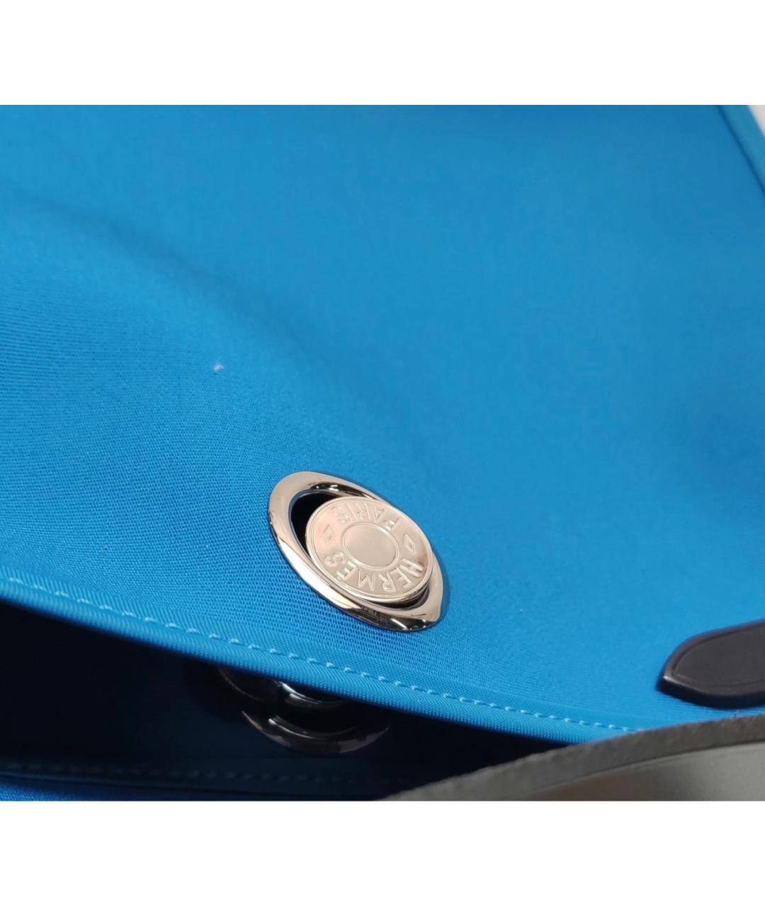 HERMES Синяя тканевая сумка через плечо, фото 8