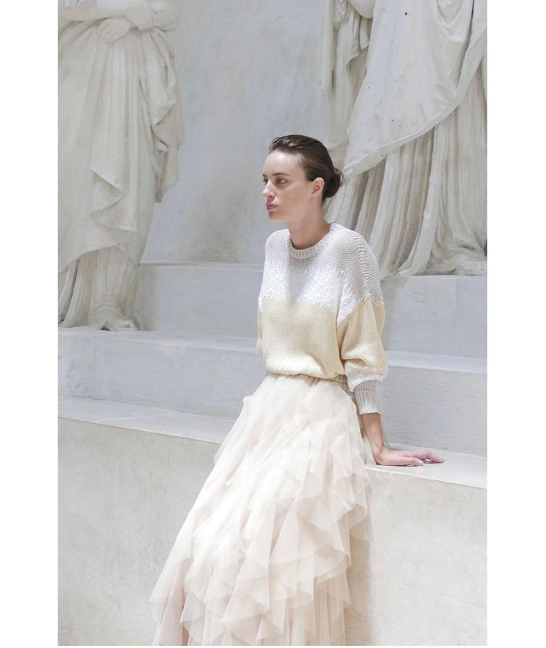 PESERICO Желтый хлопковый джемпер / свитер, фото 6