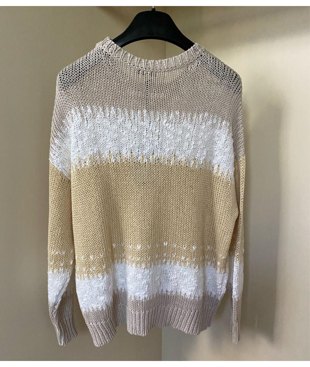 PESERICO Желтый хлопковый джемпер / свитер, фото 8