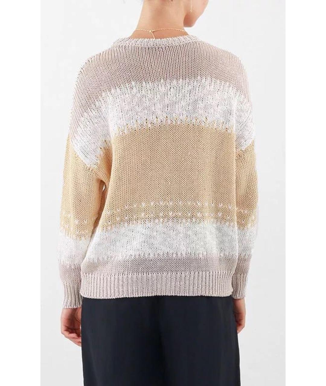 PESERICO Желтый хлопковый джемпер / свитер, фото 3