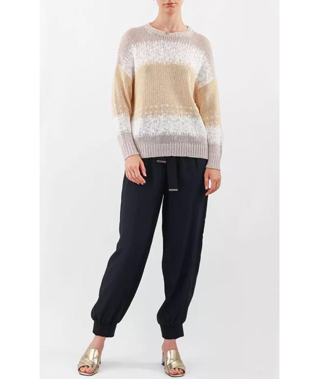 PESERICO Желтый хлопковый джемпер / свитер, фото 4