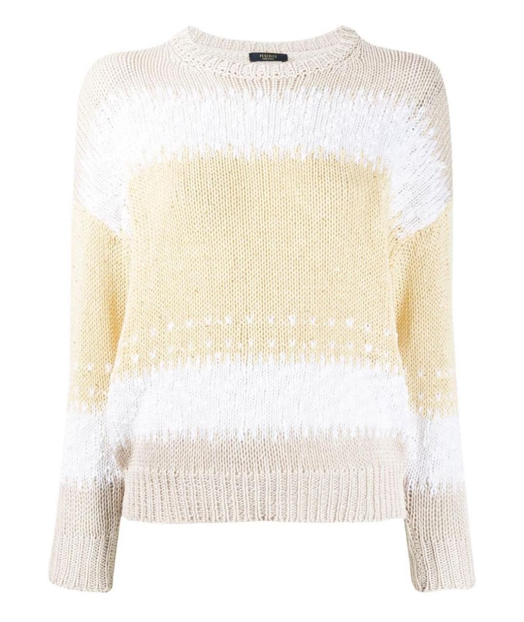 PESERICO Желтый хлопковый джемпер / свитер, фото 9