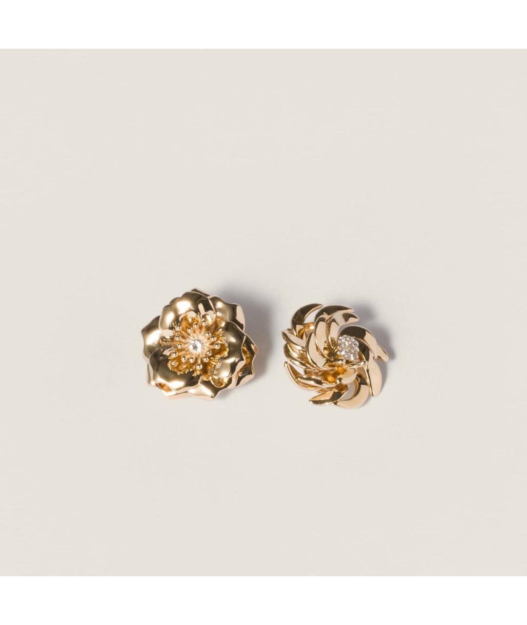 MIU MIU Золотые латунные серьги, фото 4