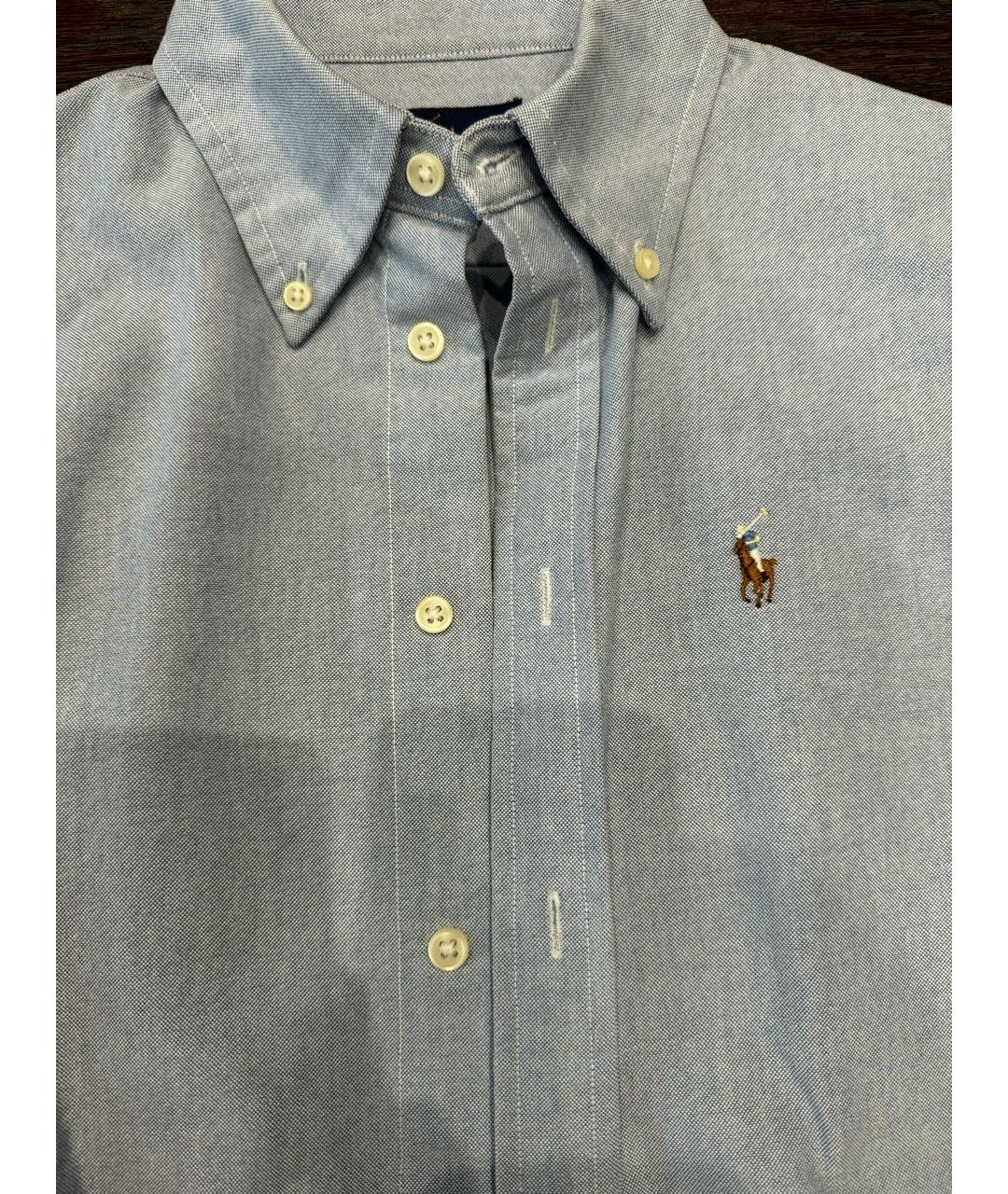 POLO RALPH LAUREN Голубая хлопковая рубашка, фото 4