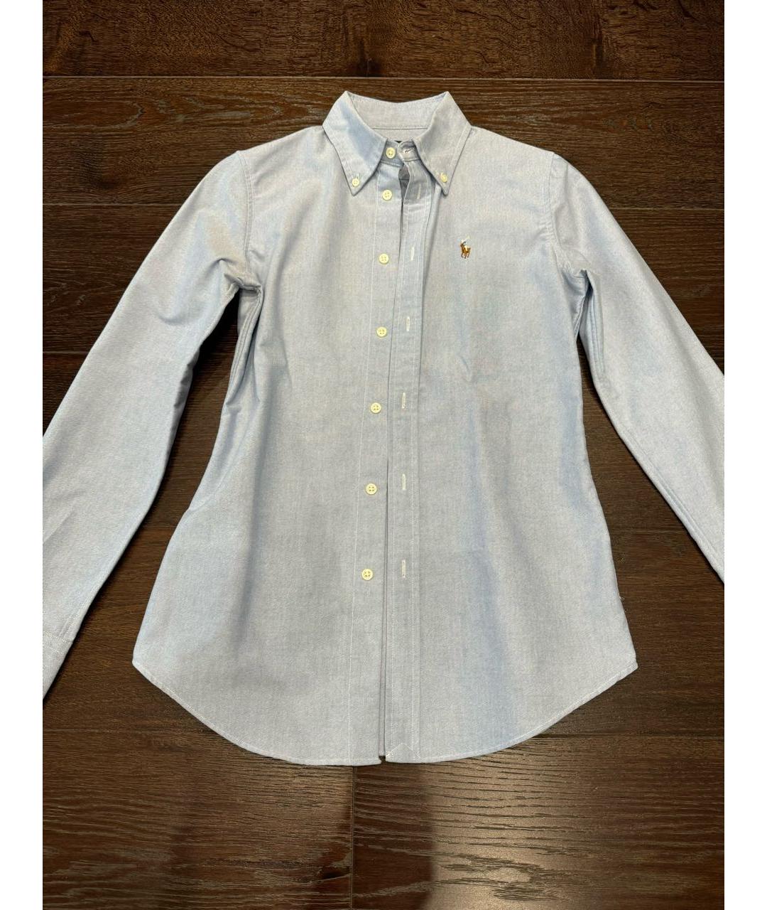 POLO RALPH LAUREN Голубая хлопковая рубашка, фото 8