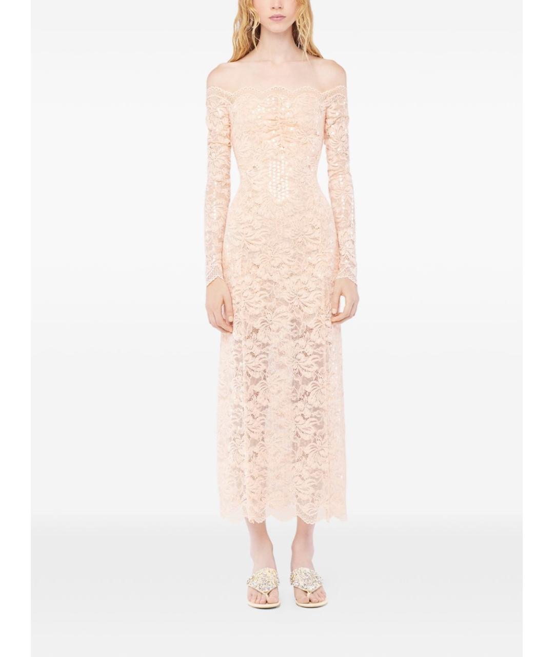 PACO RABANNE Розовое полиамидовое вечернее платье, фото 3