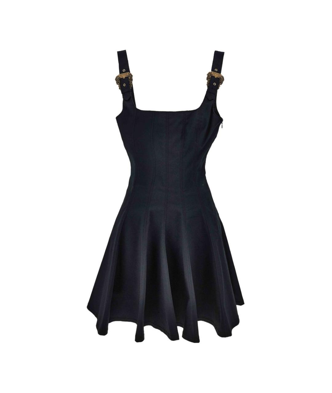 VERSACE JEANS COUTURE Черное хлопковое повседневное платье, фото 1