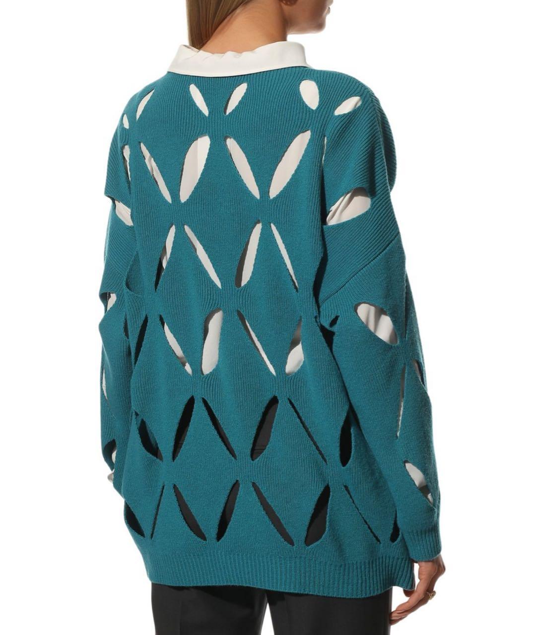 VALENTINO Бирюзовый шерстяной джемпер / свитер, фото 7