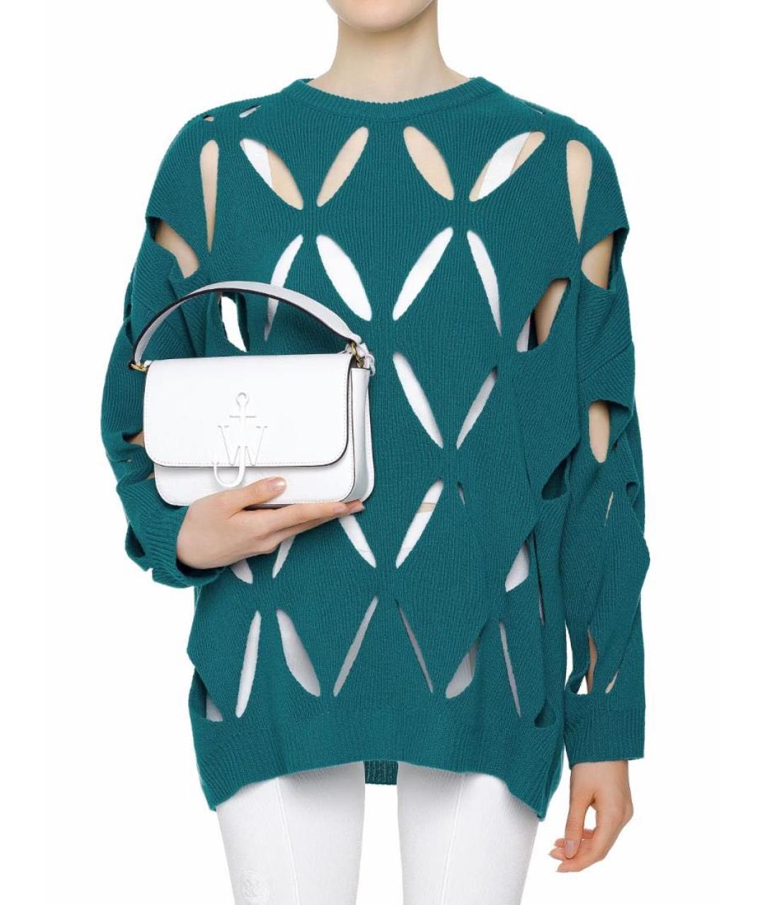 VALENTINO Бирюзовый шерстяной джемпер / свитер, фото 5