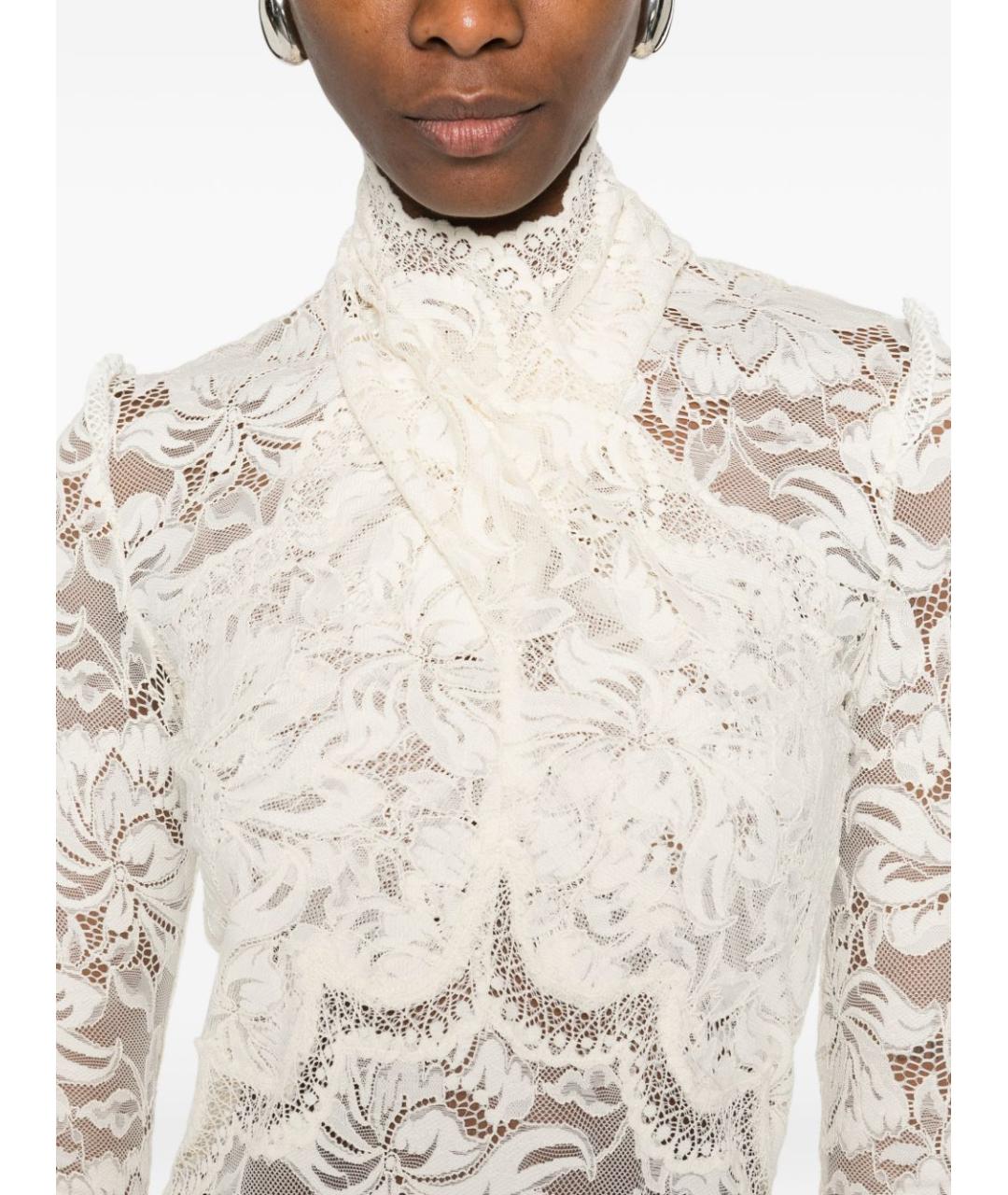 PACO RABANNE Белая полиамидовая блузы, фото 5