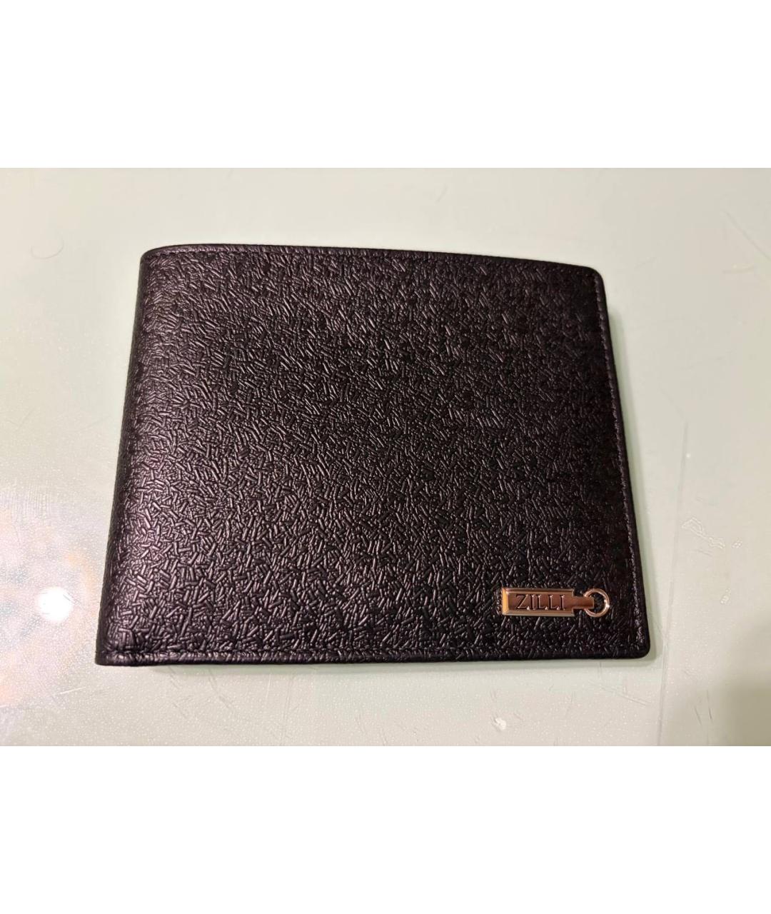 ZILLI Черный кожаный кошелек, фото 7