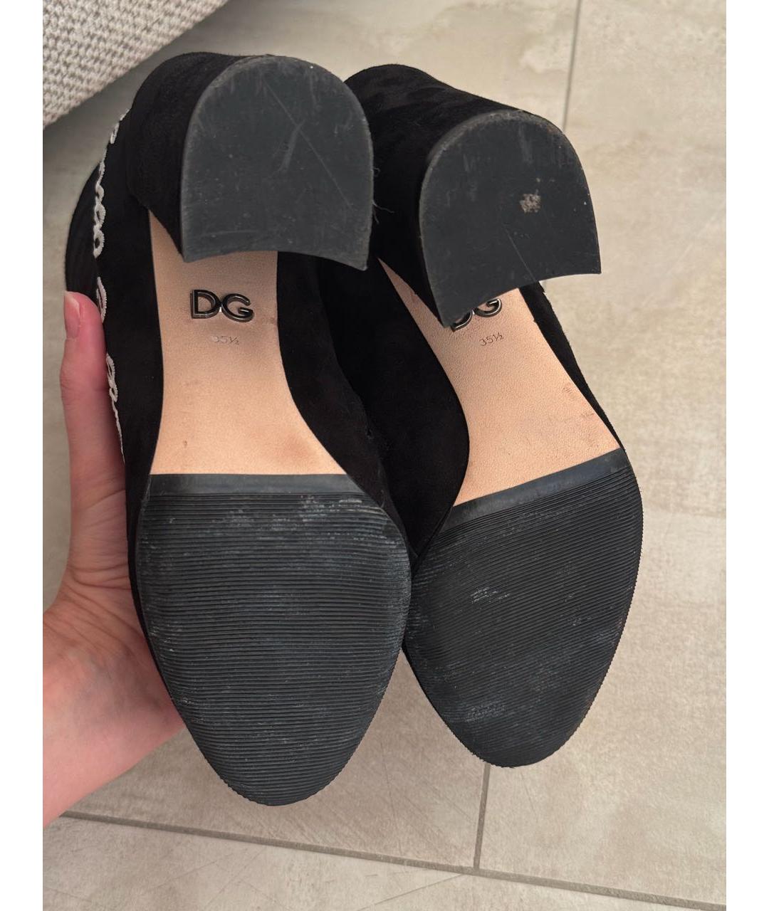 DOLCE&GABBANA Черные замшевые ботильоны, фото 8