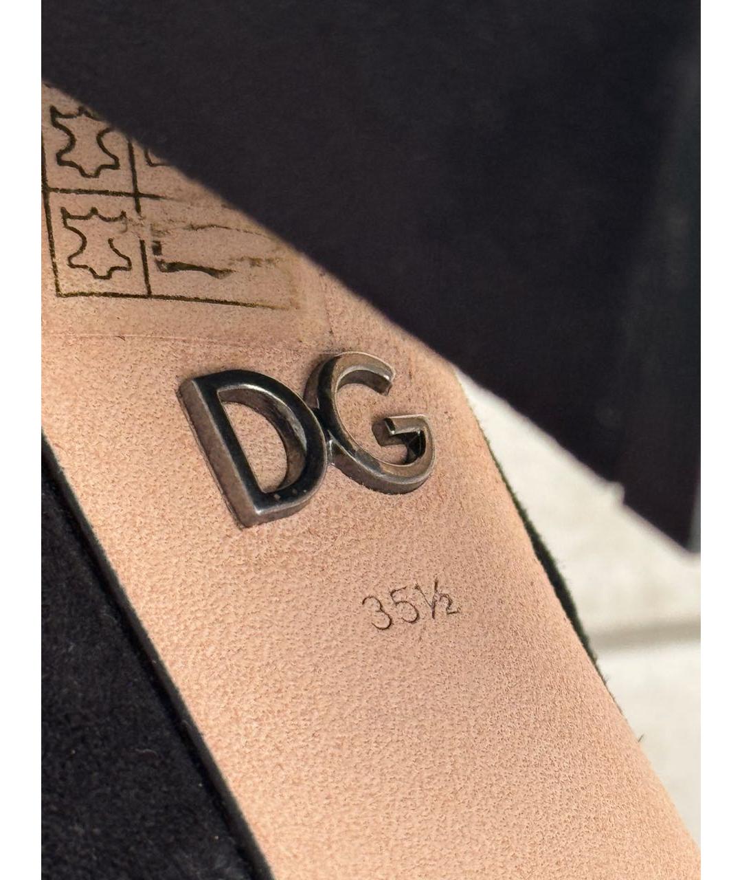 DOLCE&GABBANA Черные замшевые ботильоны, фото 5