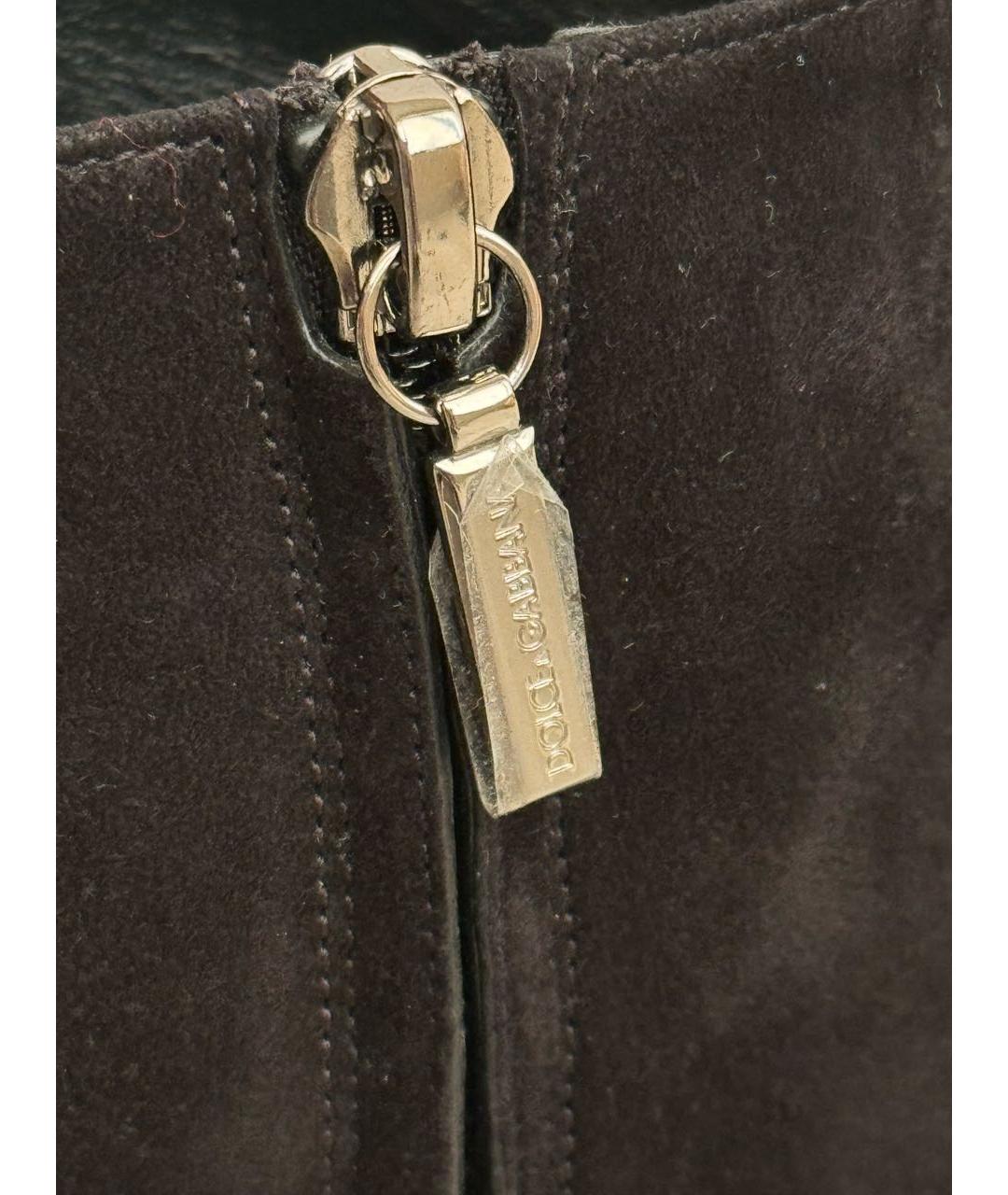 DOLCE&GABBANA Черные замшевые ботильоны, фото 7