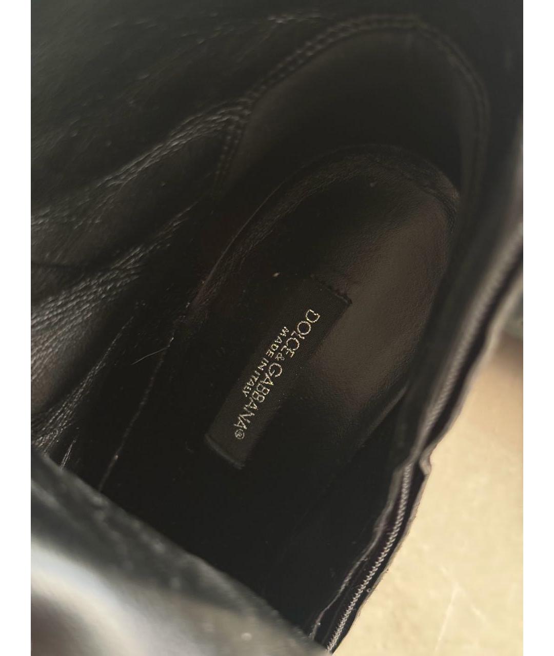 DOLCE&GABBANA Черные замшевые ботильоны, фото 6