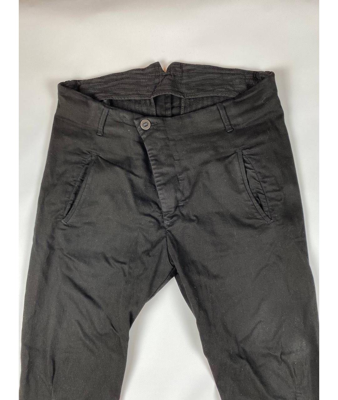 BORIS BIDJAN Черные хлопковые повседневные брюки, фото 3