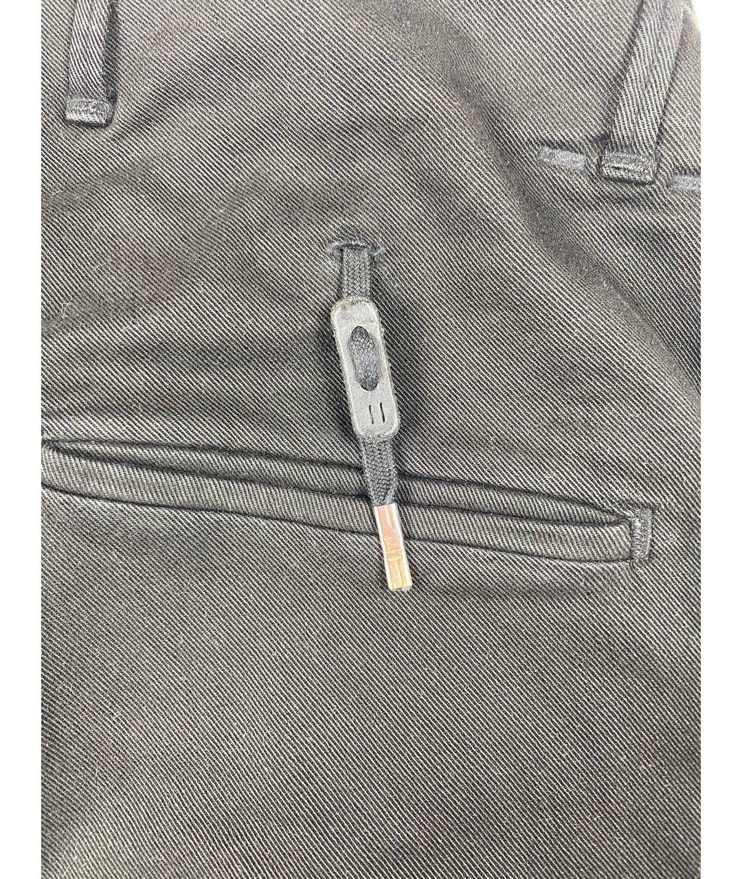 BORIS BIDJAN Черные хлопковые повседневные брюки, фото 5