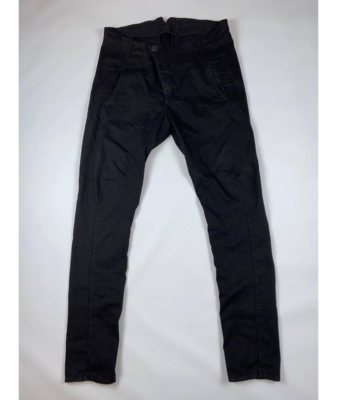 BORIS BIDJAN Черные хлопковые повседневные брюки, фото 6