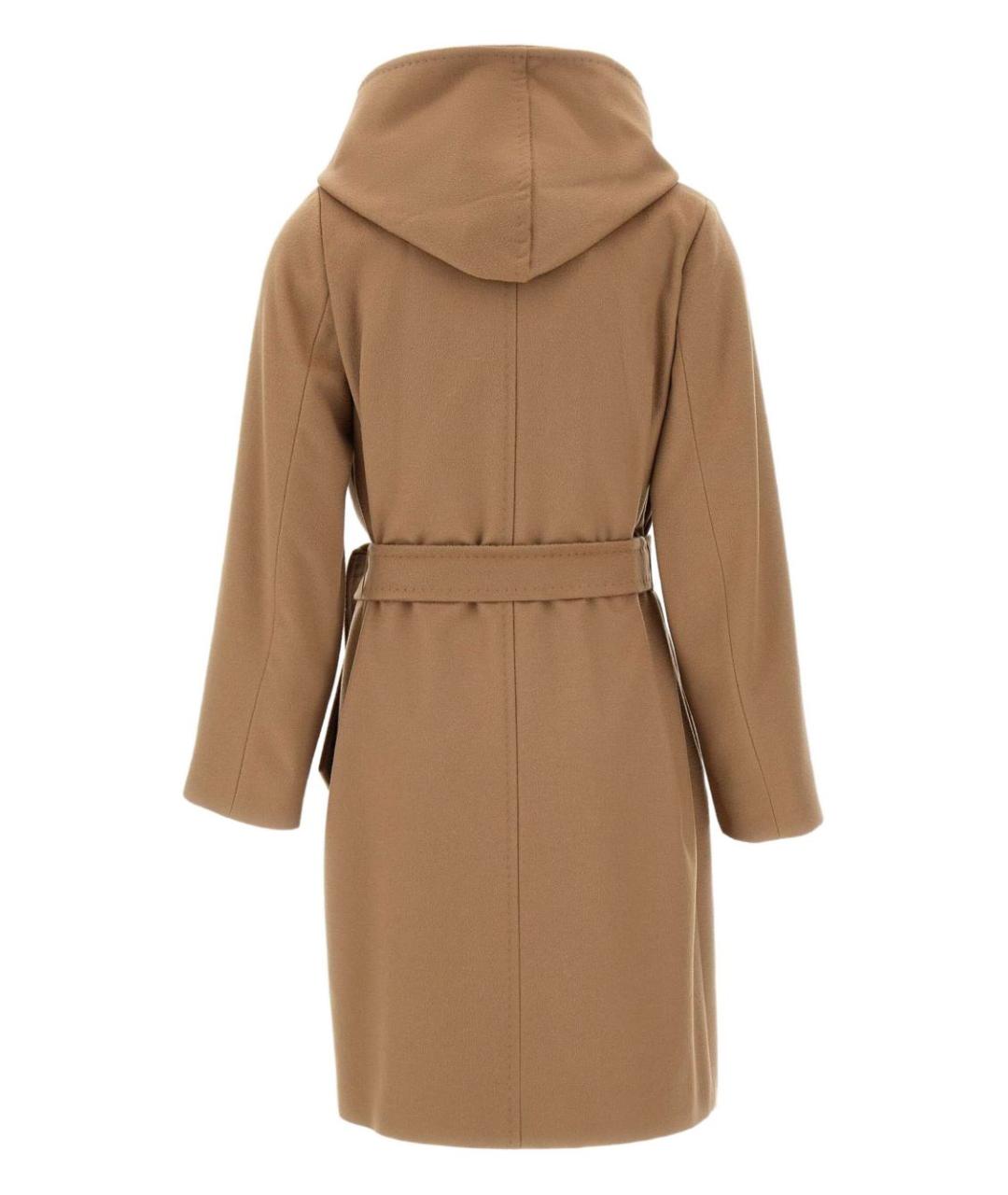 MAX MARA Бежевое шерстяное пальто, фото 4