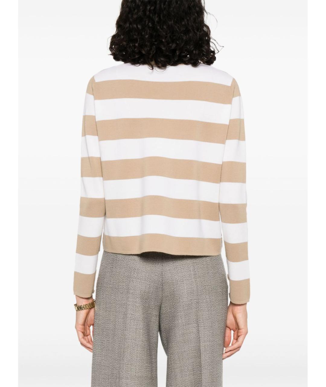 MAX MARA Бежевый шерстяной джемпер / свитер, фото 4
