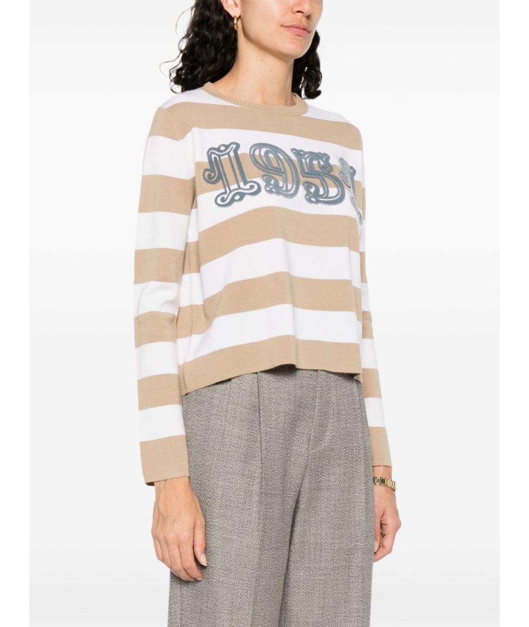 MAX MARA Бежевый шерстяной джемпер / свитер, фото 2