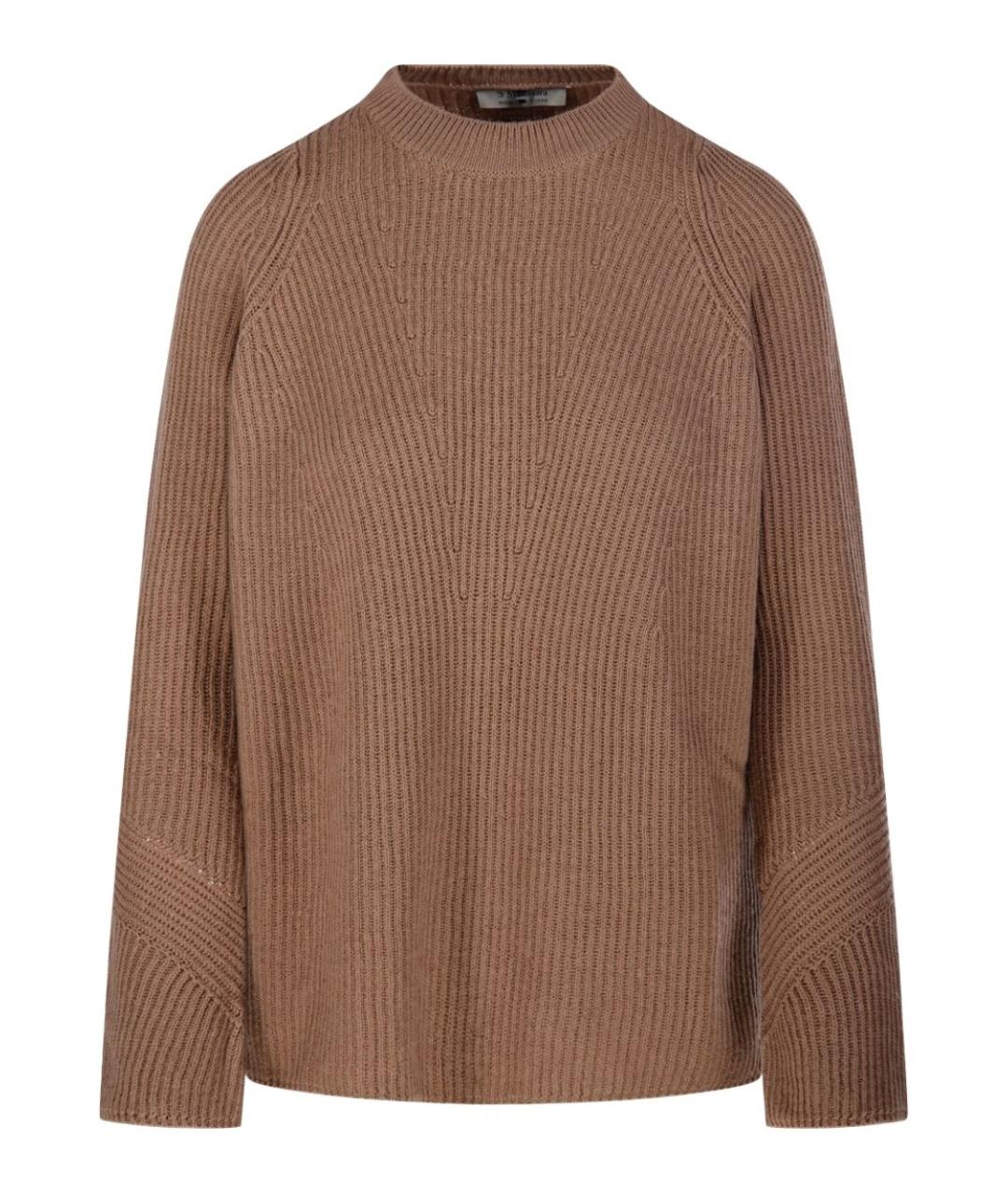 'S MAX MARA Коричневый шерстяной джемпер / свитер, фото 1