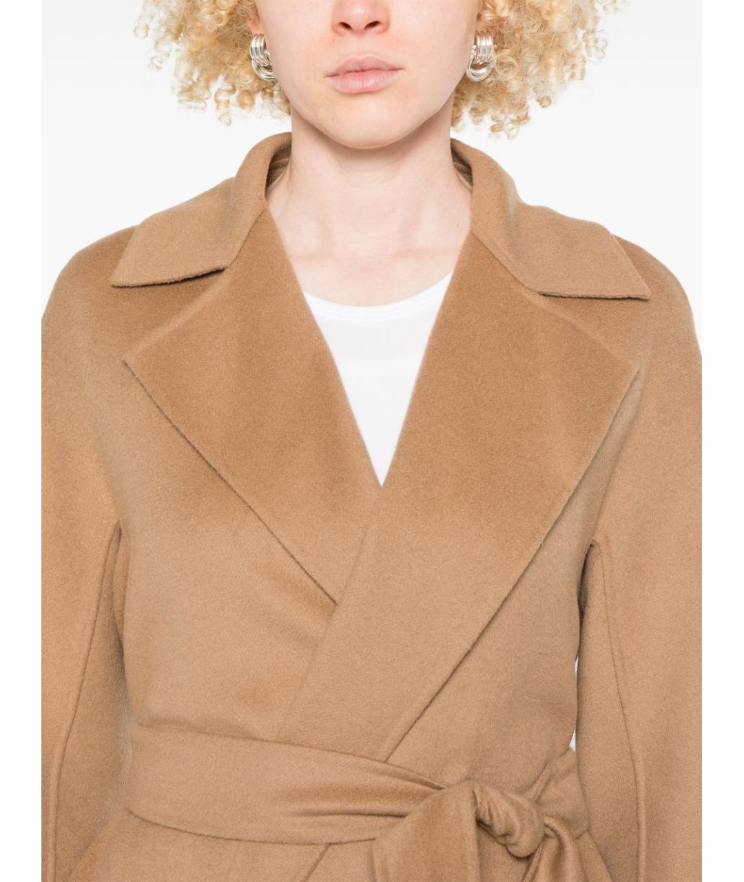 MAX MARA Бежевое шерстяное пальто, фото 5